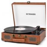 VINYL RECORD PLAYER 3-SPEED BLUETOOTH PORTABLE SUI