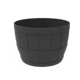 21 IN. X 15 IN. SLATE RUBBER BARREL PLANTER