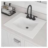 $125 21 IN. DROP-IN RECTANGULAR VITREOUS CHINA BAT