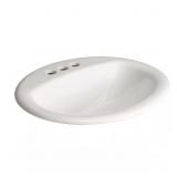 ARAGON 20 IN. DROP-IN OVAL VITREOUS CHINA BATHROOM