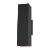 $229 POHL LARGE 2-LIGHT BLACK OUTDOOR WALL LANTERN