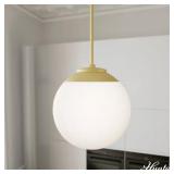 $220 HEPBURN 1-LIGHT MODERN BRASS ISLAND PENDANT L