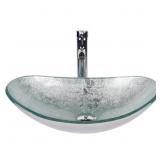 $110 21 IN . BATHROOM SINK IN SILVER MULTI-COLORED