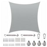 10 FT. X 10 FT. 190 GSM GREY SQUARE SUN SHADE SAIL
