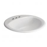 19 IN. DROP-IN ROUND VITREOUS CHINA BATHROOM SINK