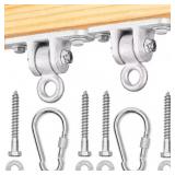 SILVER METAL SWING HANGING KIT WITH SCREWS AND BOL