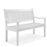 $158 2-PERSON NATURAL POPLAR WOOD OUTDOOR BENCH