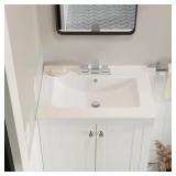 SWISS MADISON 24 IN. CERAMIC VANITY TOP WITH 3-FAU