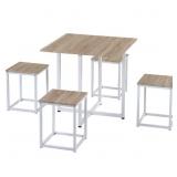 $283 WILL 5-PIECE RECTANGULAR WOODEN NATURAL BAR T