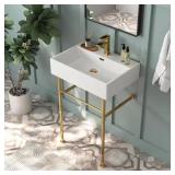$172 STANDARD 24 IN. L WHITE RECTANGULAR CERAMIC C