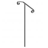 SINGLE POST HANDRAIL WROUGHT IRON POST FITS 1 OR 2