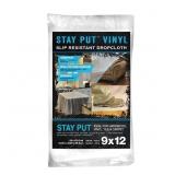 TRIMACO STAY PUT DROP CLOTHS 2 MIL PLASTIC 9-FT X