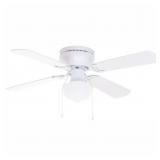 LITTLETON 42 IN. LED INDOOR WHITE CEILING FAN WITH