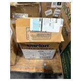 1 LOT OF (5) FLOOR BOX COVER DUPLEX AND GFCI BRASS