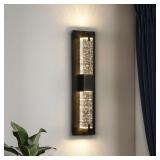 MODERN 1-LIGHT BLACK DIMMABLE LED WALL SCONCE WALL