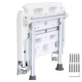 FOLDING PE SHOWER SEAT-15.7" X 14.8", WALL-MOUNTED