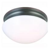 9 IN. OIL RUBBED BRONZE LED FLUSH MOUNT