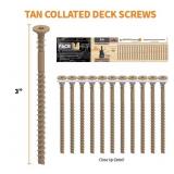 #10 X 3 IN. TAN STAR BUGLE-HEAD DRIVE COLLATED DEC