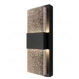 MAZZA BLACK MODERN BUBBLE GLASS INTEGRATED LED OUT