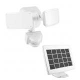 DEFIANT 180-DEGREE WHITE MOTION ACTIVATED SOLAR PO