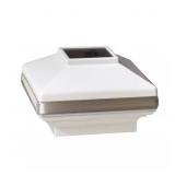 VERANDA 5 IN. X 5 IN. WHITE VINYL SOLAR-POWERED PY