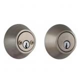 SATIN NICKEL DOUBLE CYLINDER DEADBOLT