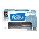 1 LOT (2) MEMBERS MARK CLEAR PLASTIC DISPOSABLE FO