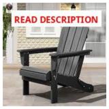 VOUA HDPE FOLDING ADIRONDACK CHAIR STACKABLE GRAY