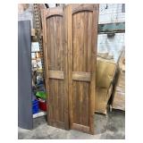 1 LOT (2) 18 X 84 BI FOLD DOOR, STAINED WOOD