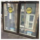 62 X 52.5 PELLA ALUMINUM CASEMENT DOUBLE WINDOW BR