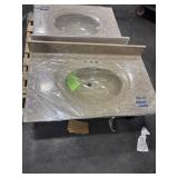 33IN X 22 IN SINGLE BOWL DROP IN CULTURE MARBLE SI