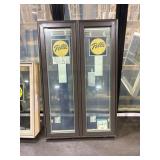 38 X 59 DOUBLE CASEMENT WINDOW W/ BLINDS VINYL, BR