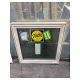 33 X 33.5 PELLA SINGLE CASEMENT VINYL WINDOW, GRAY
