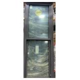 36X102 PELLA VINYL DOUBLE HUNG WINDOW DARK GREY