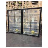 95 X 71 PELLA DOUBLE FIXED WINDOW VINYL, BLACK