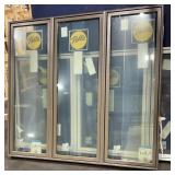 66 X 72 PELLA 3 PANEL VINYL CASEMENT WINDOW BROWN