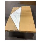 1 LOT (8) EKENA MILLWORK 65IN X 22IN WHITE TRIANGL