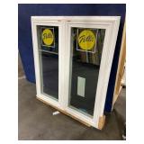 43.5 X 47 PELLA VINYL CASEMENT DOUBLE WINDOW W/SCR