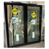 59.5 X 59 PELLA VINYL CASEMENT DOUBLE WINDOW BLACK