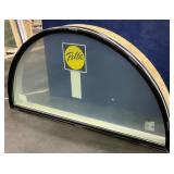 72 X 36 PELLA HALF CIRCLE VINYL WINDOW