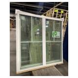 72 X 71 1/2 PLY GEM DOUBLE FIXED VINYL WINDOW, WHI