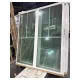 71 1/2 X 83 1/2 PLUGEM DOUBLE FIXED VINYL WINDOW,