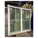 72 X 71 1/2 PLY GEM DOUBLE FIXED VINYL WINDOW, WHI