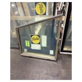 37 X 35 LEFT ANGLE PELLA FIXEX METAL WINDOW, LIGHT