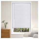LAZBLINDS CORDLESS WHITE 1" ROOM DARKENING VINYL M