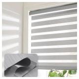 CORDLESS ZEBRA BLINDS FOR WINDOWS SHADE DUAL LAYER