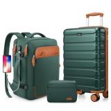 $120 MIUSSE CARRY ON LUGGAGE SET 3 PIECE HARD SHEL