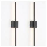 WALL SCONCES SET OF TWO, BLACK MODERN WALL SCONCE