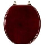TOILET SEAT, SOLID WOOD, RUBBER WOOD, HIGH GLOSS F