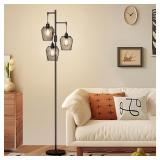 SIBRILLE DIMMABLE FLOOR LAMP, FARMHOUSE INDUSTRIAL